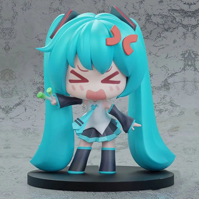Kawaii creative Hatsune Miku anime peripherals Q-version figure desktop ornaments cute cartoon Miku scenery model holiday gift