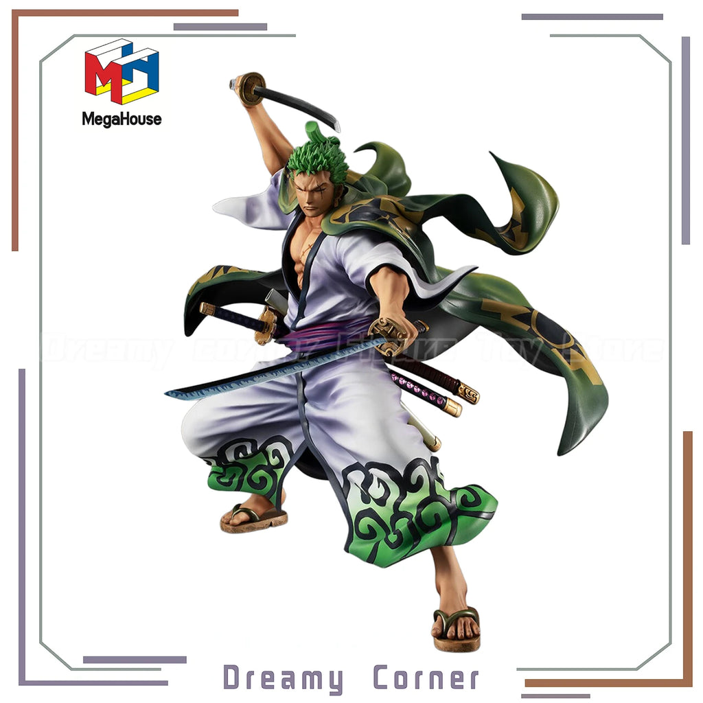 【In Stock】Original MegaHouse POP Warriors Alliance ONE PIECE Roronoa Zoro 1/8 Scale Figure Collection Ornament Gift