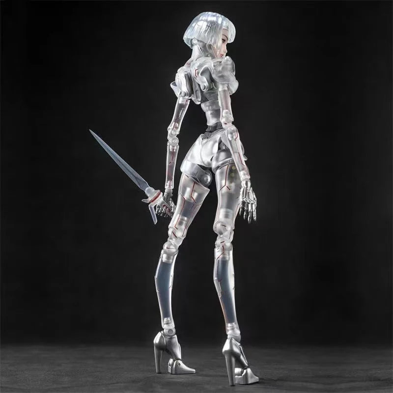 18cm Bone Workshop 1/12 Articulated Action Figure Ai Agent Lady Transparent Mechanical Body Desktop Ornament For Anime Fans
