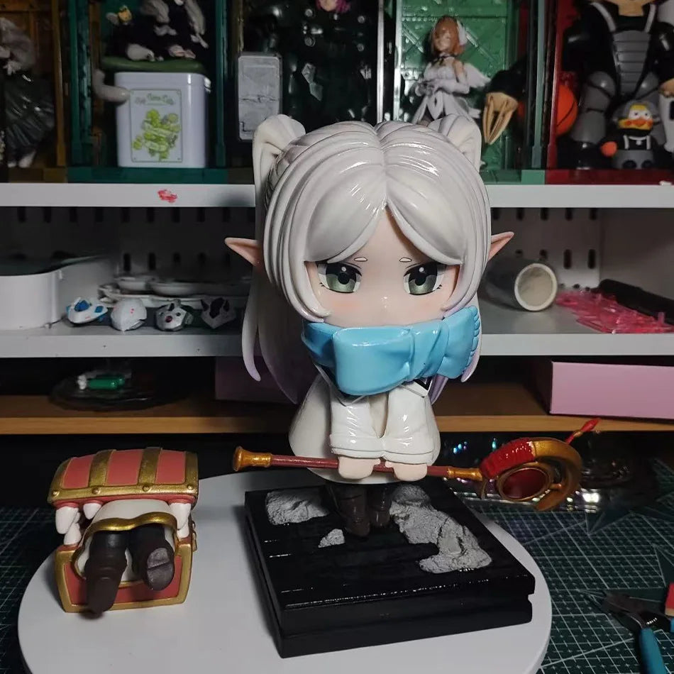 Hot Anime Frieren: Beyond Journey's End Animation Peripheral Hand-made Model Figure Funeral Lillian Kawaii Desk Decor Toy Gifts