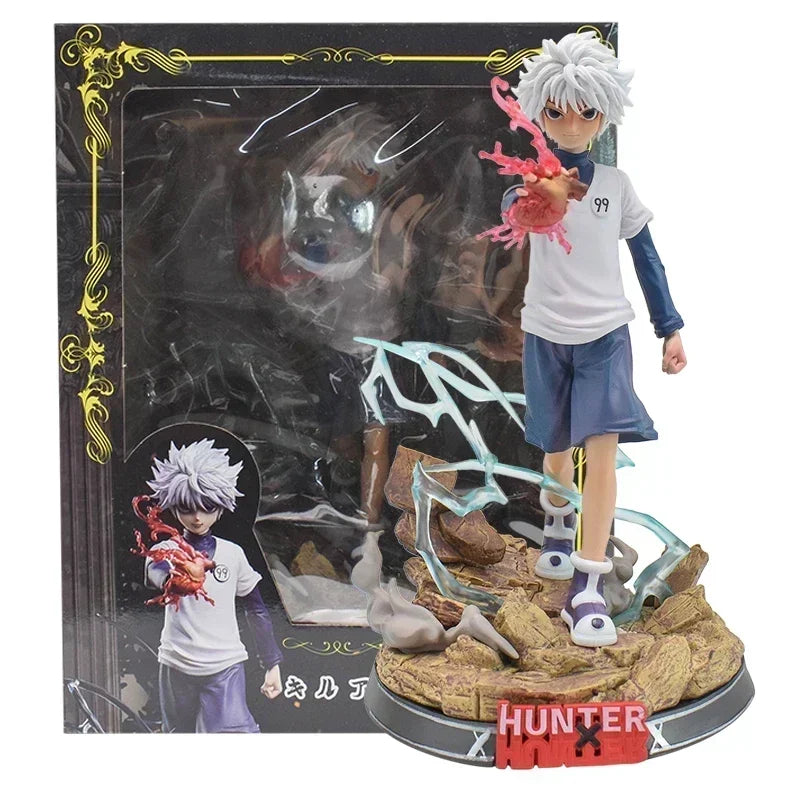 22cm Hunter x Hunter Anime Figure Killua Zoldyck Action Figure Gon Freecss/Hisoka/Alluka Zoldyck Figurine Model Doll Toys Gifts