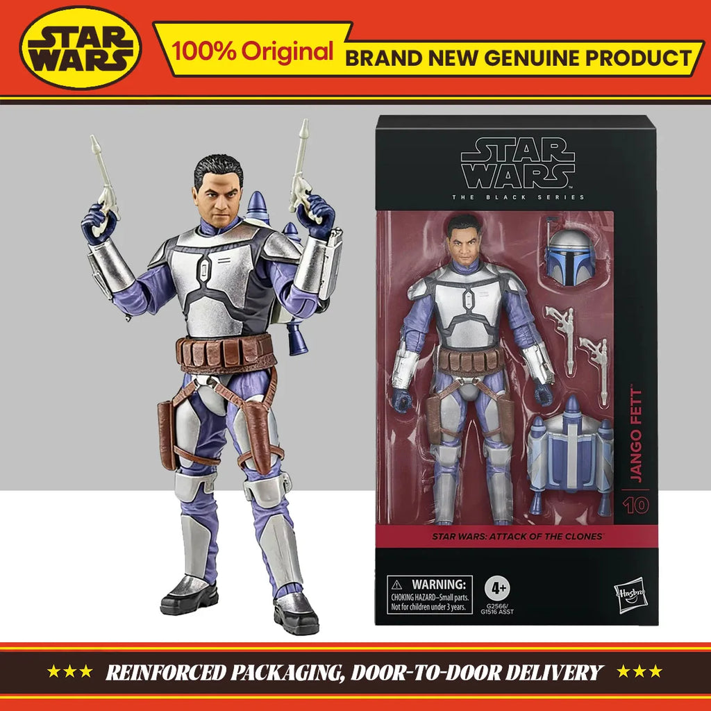 New Hasbro Star Wars The Black Series Jango Fett 15cm Action Figure Collection Original Toys Model Ornament Gifts