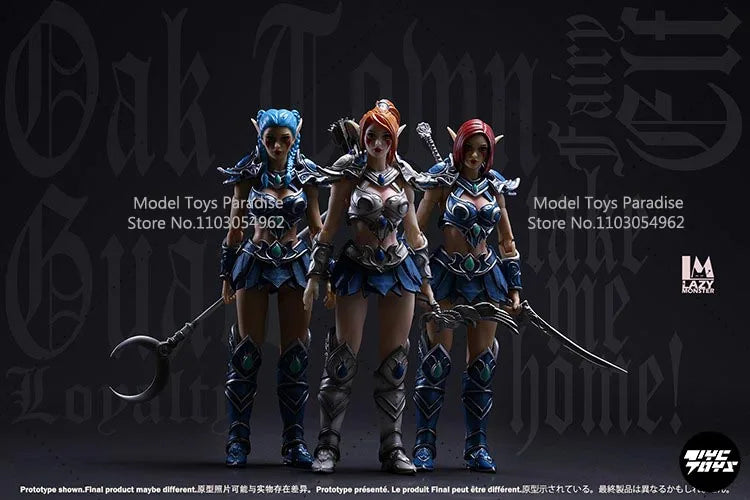 Auf Lager Lazy Monster Studio 17CM Sammlerstück WOW Tyrande Oak Town Elf Hunter Guard Soldatin Actionfigur Modell Geschenke