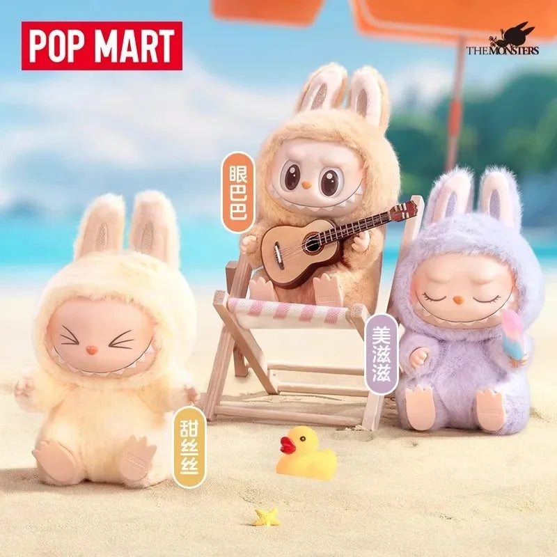 Authentic Pop Mart THE MONSTERS LABUBU Sitting Party Series Vinyl Plush Blind Box Figurine Pendant Labubu Original Collection