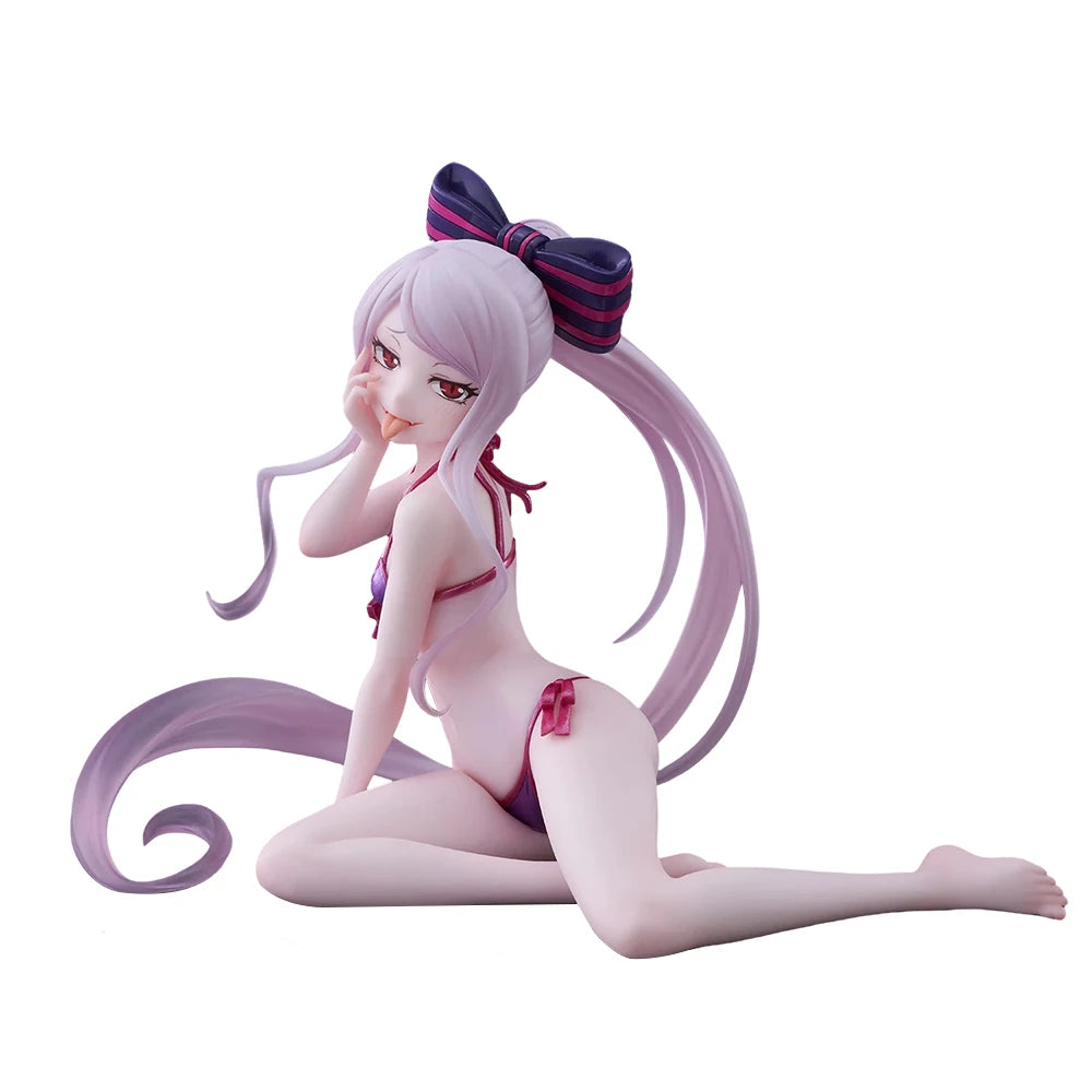 Anime Figure Albedo Kneeling action figures Shalltear Bloodfallen figurine swimsuit PVC model Toys Collection Statues gifts 13cm