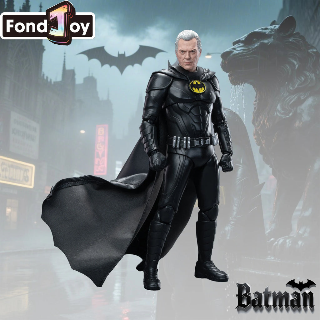 FondJoy Batman Keaton Edition Action Figure DC Anime Figurine Movable Model Toy Boys's Gifts Batman Collection