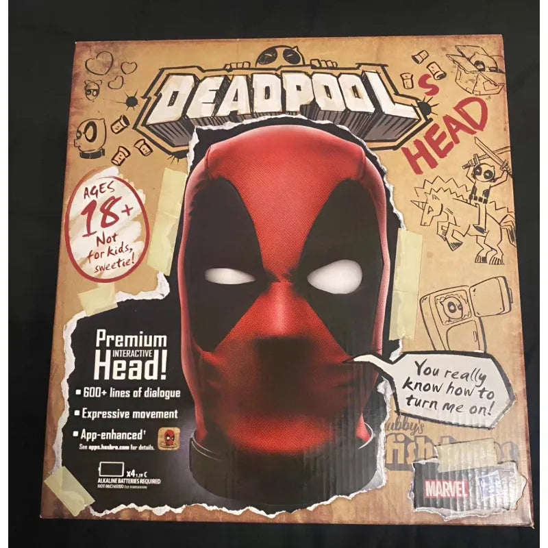 Original Marvel Legend Series DEADPOOL Premium Head Helmet Voice Control Induction Action Figure Model Toys Gift