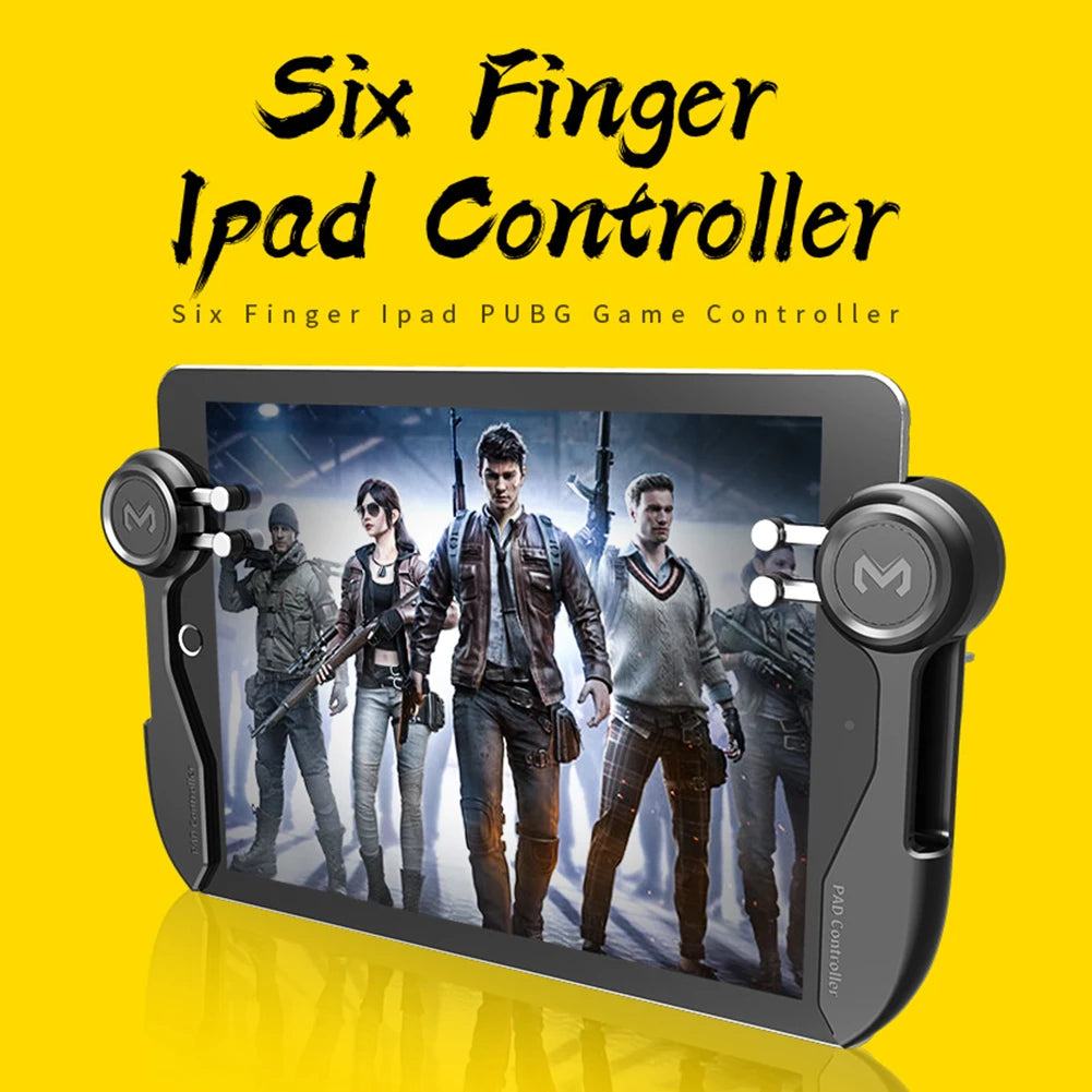 6 Fingers Tablet Gaming Gamepad Button Triggers Joystick For PUBG Mobile Game Controller For Ipad Tablet Shooting Gaming Handle