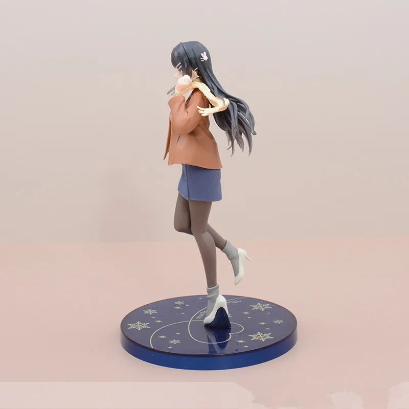 18см Раскал не мечтае за момиче зайче Сенпай Аниме Фигурка Сакураджима Май Фигурки Модел PVC Статуя Кукла Колекция Декорация