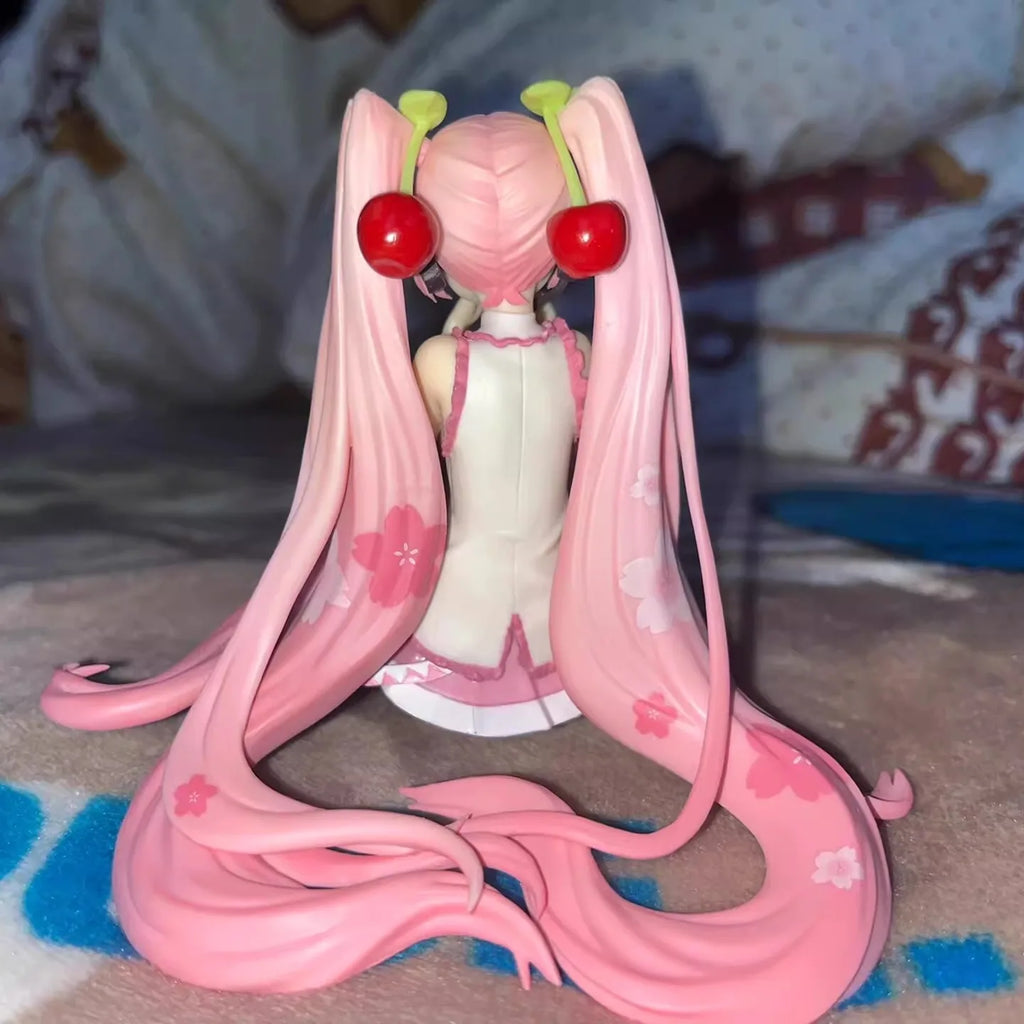 Sakura Anime Figure Sitting Desktop Decoration Collectible Gift Computer Case Model Decoration Toy & Hobbies Action Figure