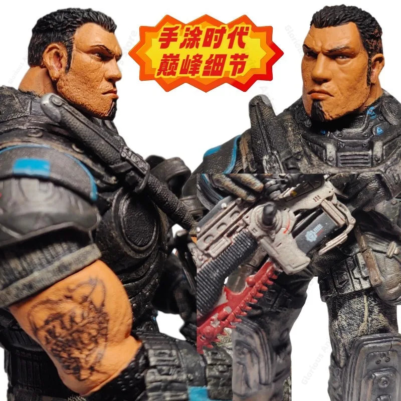 In Stock NECA Gears of War Marcus Best Friend Dominic Dom 7-inch Game Movable Bulk Movable Model Out-of-print Gift Collection