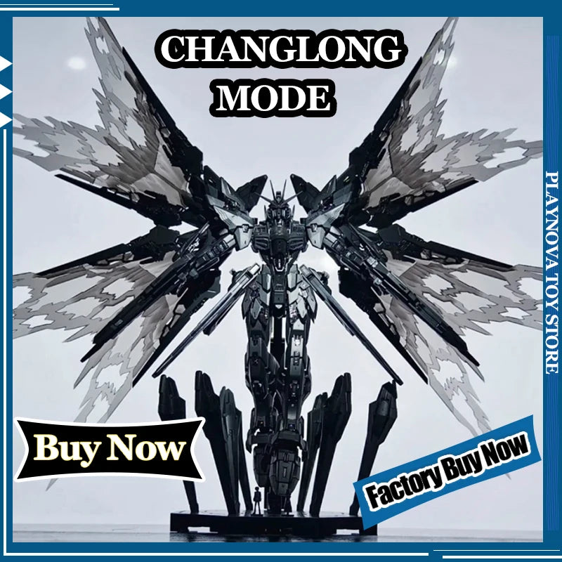 New Changlong 7701 Mgex Zgmf-X20a 1/100 Strike Freedom Black Assembly Model Kits Plastic Skeleton Kits Action Figure Gifts Toys