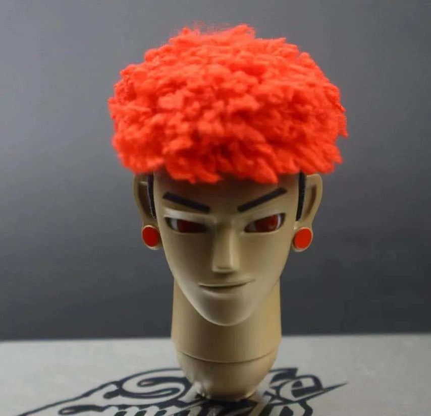 Customized 1/6 Scale Trendy Anime Male Solider Head Sculpt Boy Transplanted Hair Head Played Model for 12in Action Figure Toy