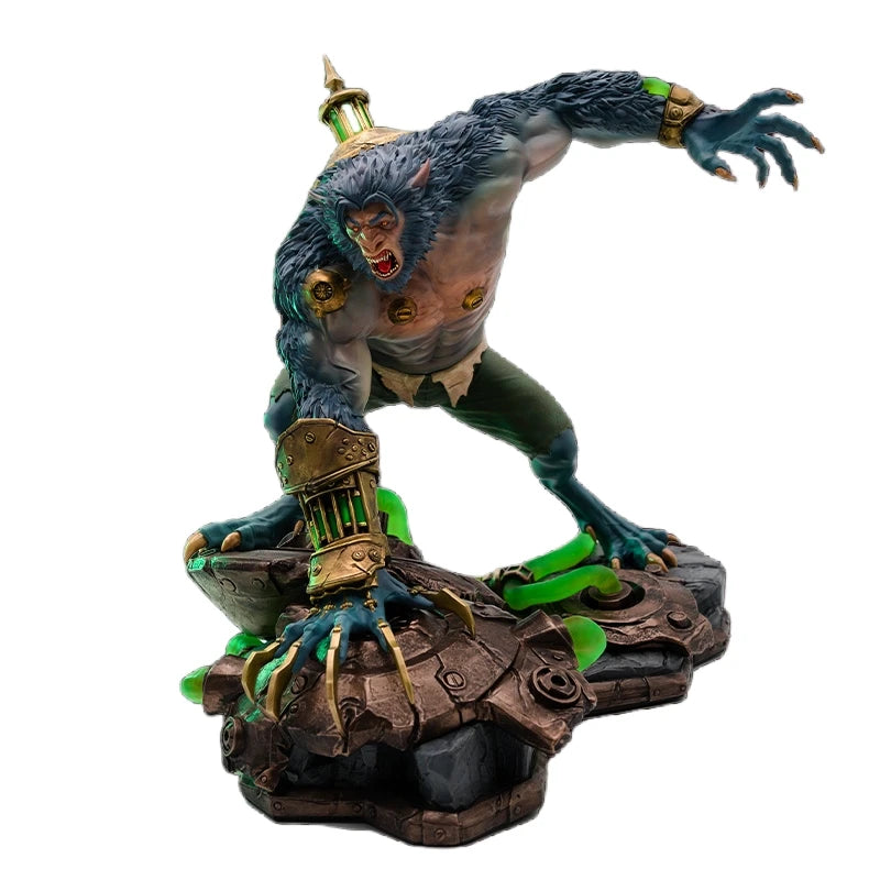 30.8Cm Resin 1/7 Lol League of Legends Arcane Season Warwick Wolf Man Action Figure Model Statue Garage Kit Toys Gift