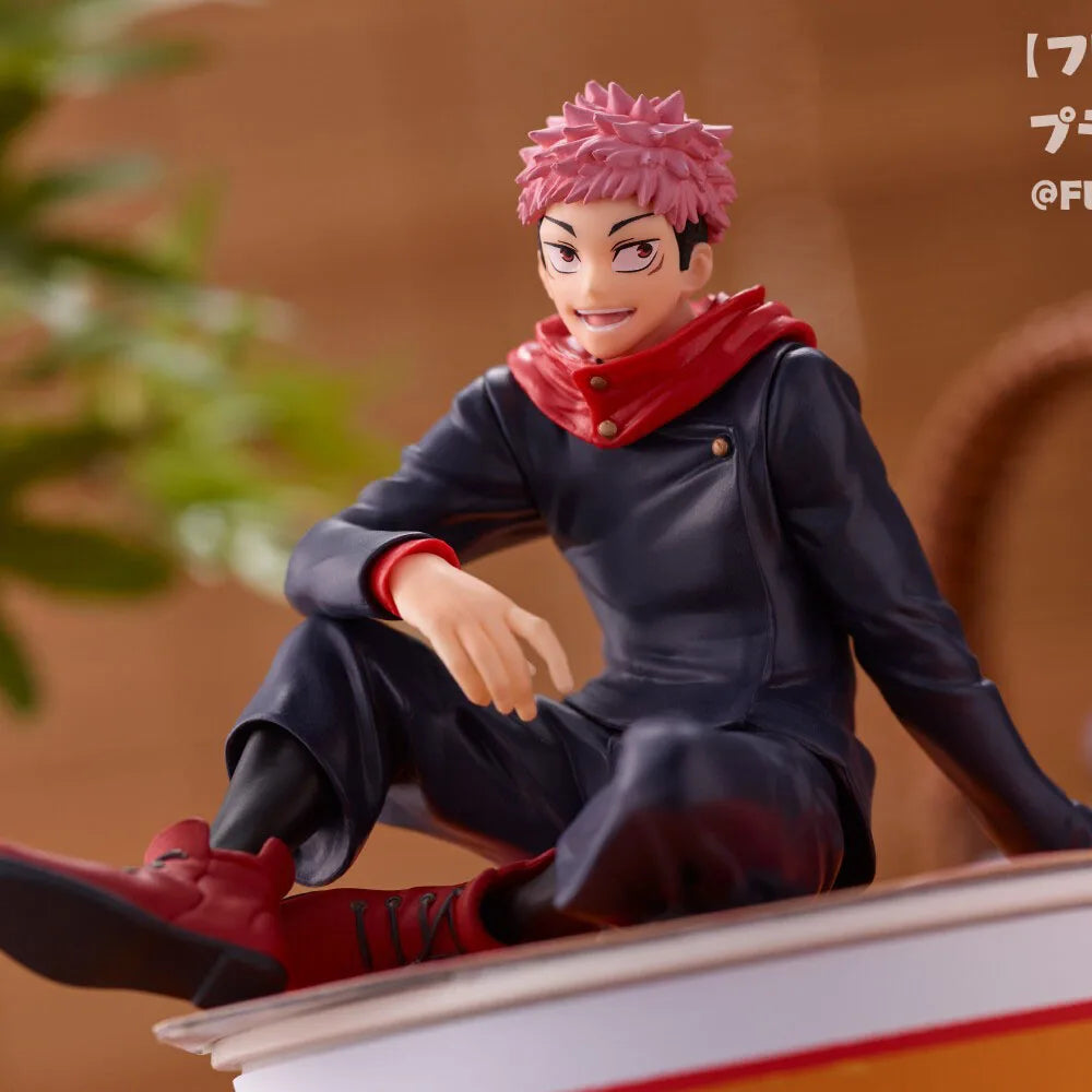 8CM Anime Jujutsu Kaisen Figur Itadori Yuji Gojo Satoru Sitzender Nudelstopper Modell PVC Sammlerstück PVC Statue Puppenspielzeug Geschenk