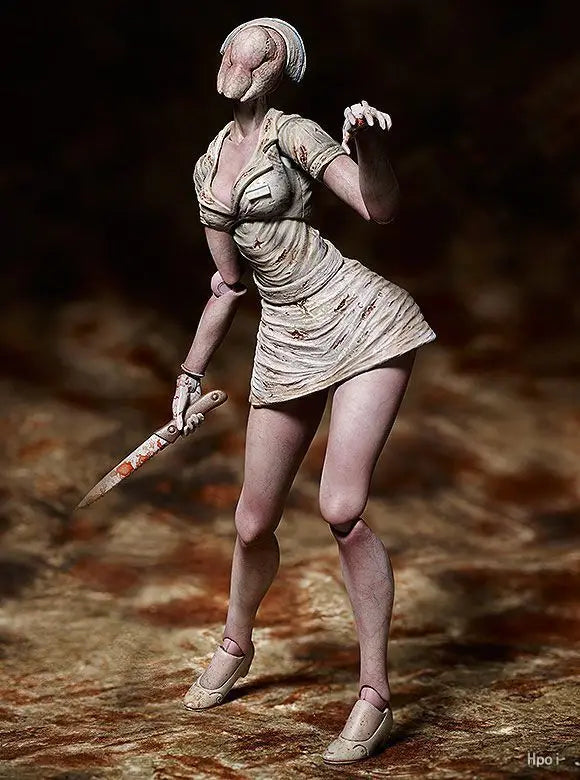 18cm Halloween Gift Silent Hill Movie Figures Bubble Head Nurse Action Figure Statue Model Doll Collection Toys Gifts