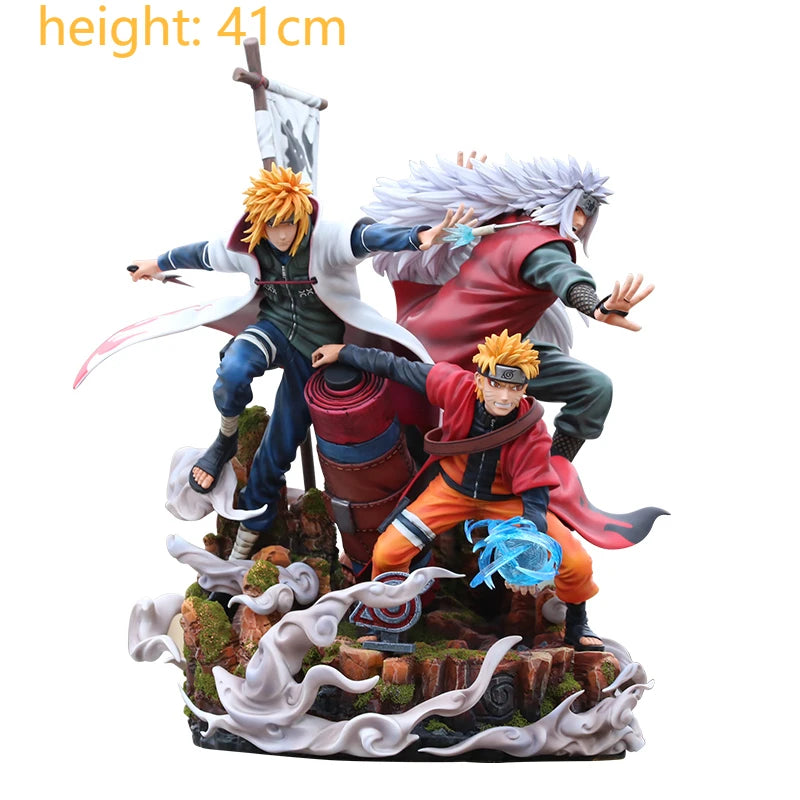 GK Naruto Kurama Chakra Mode Shippuden Anime Figurine Model Action Figure Sasuke Itachi Statue Collection Toy 35cm Kyuubi Figma