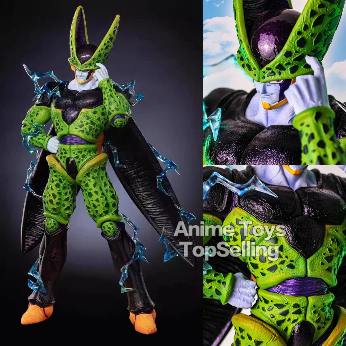 Shell Dbz 35cm/13.7in Anime Dragon Ball Z Figure Explosion Cell Figure PVC Colle ...