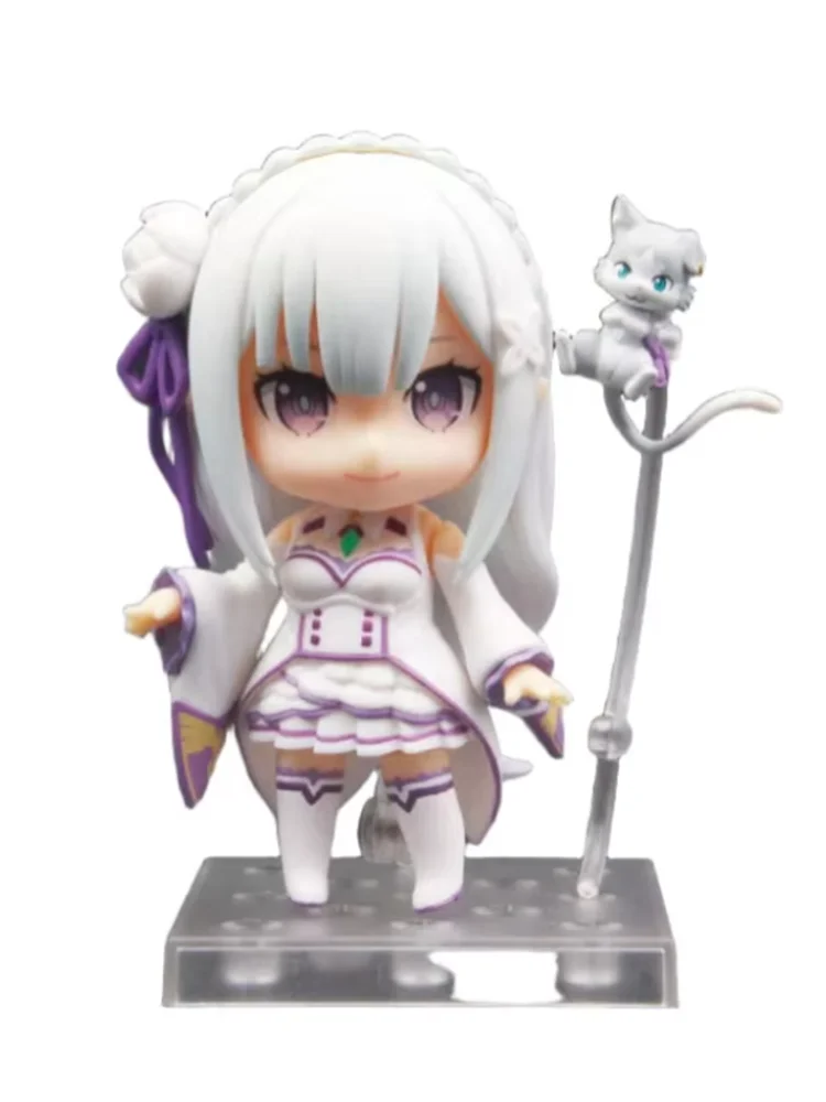 Nendoroid Re:Zero Emilia #751 Q Version Posable Anime Figure Face Swap Cute Collectible Model Desktop Decoration Gift In Stock