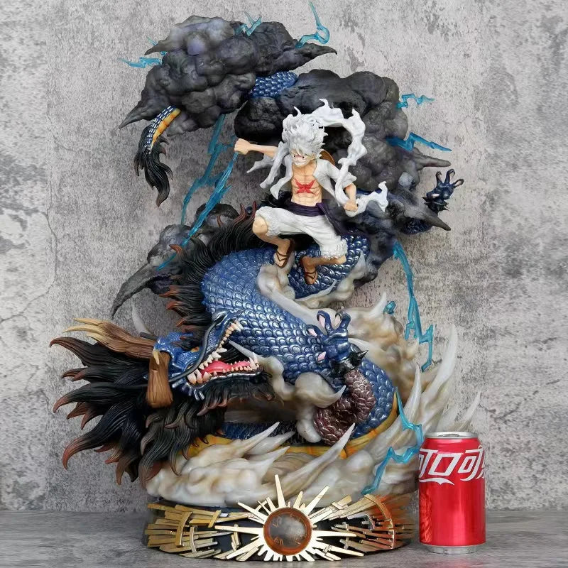 23cm One Piece Figures Luffy Vs Kaidou Anime Figures Nika Luffy Gear 5 Figurine Pvc Model Statue Doll Collection Toys Gift