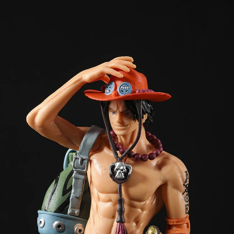 Hot Anime One Piece 10th Anniversary Fire Fist Escal D Ace Luffy Brother Figure Toys Portgas D Ace PVC Action Model Dolls Gifts