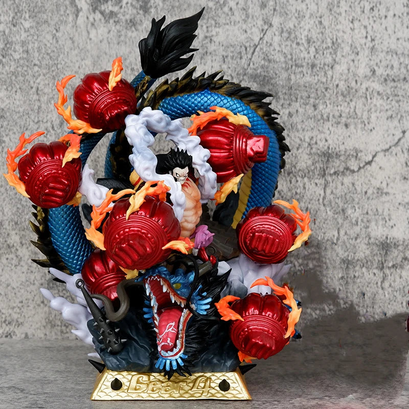 Anime One Piece Gear Vierte Kong Orgel Luffy VS Kaido Battle Ver. GK PVC Actionfigur Statue Sammlermodell Kinderspielzeug Puppe