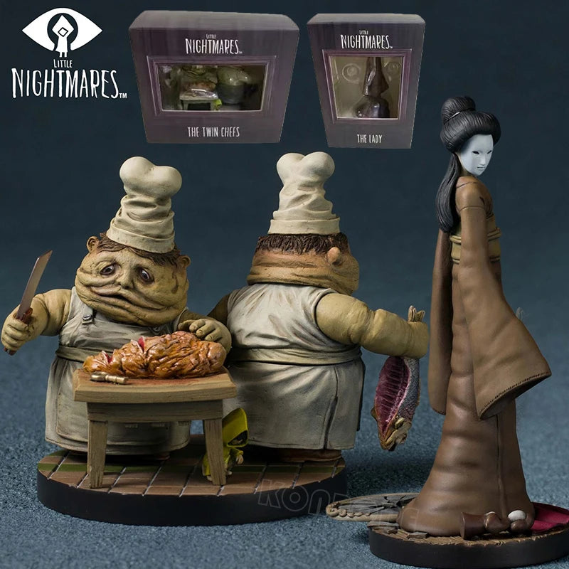 11cm Little Nightmares The Lady Anime Game Figure The Twin Chefs Action Figure Mini Nomes Six/Mono Figurine Model Doll Toys Gift