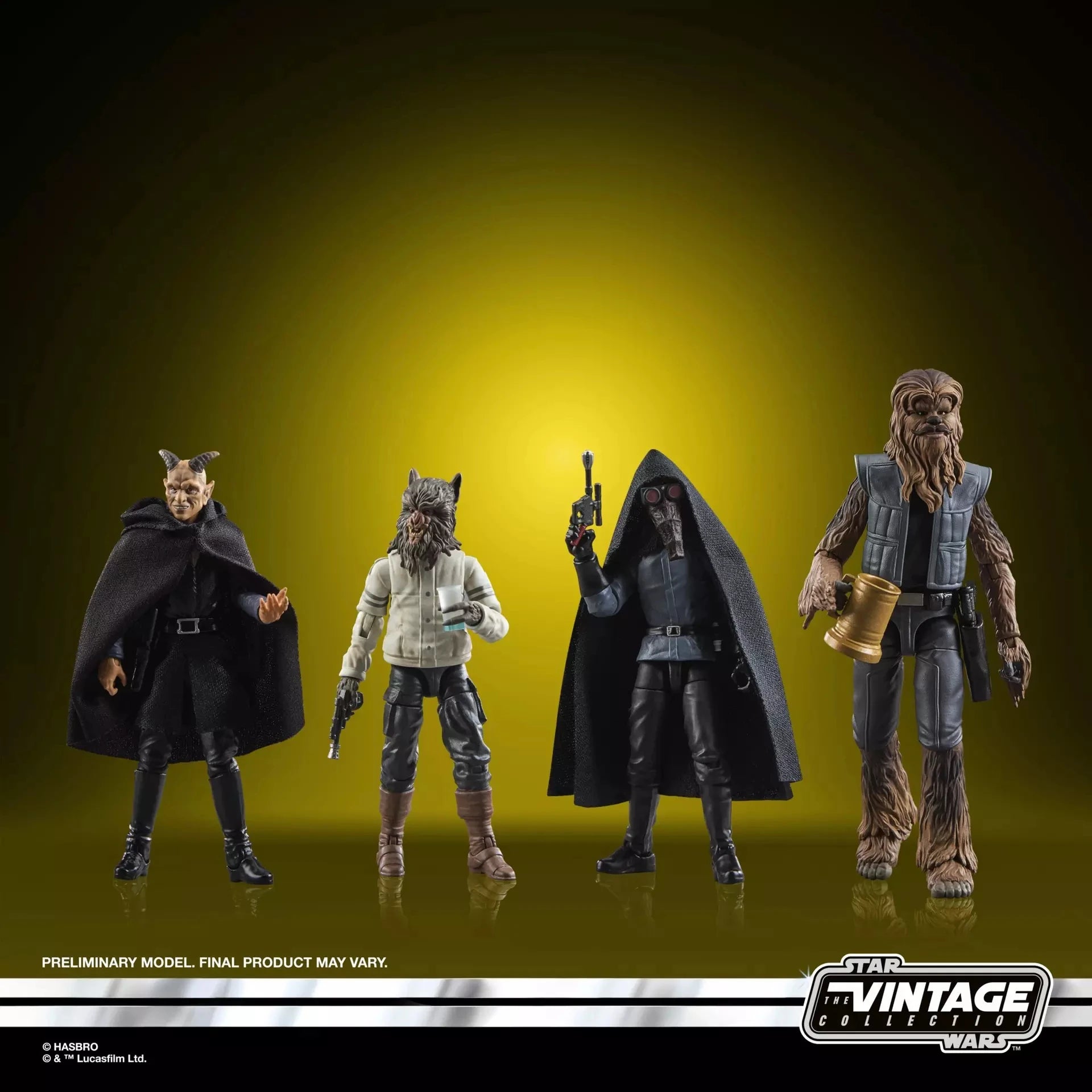 Original NEW Hasbro STAR WARS The Vintage Collection Mos Eisley Set 3.75-Inch 4-Pack TVC Action Anime Figure Model Toy Gifts