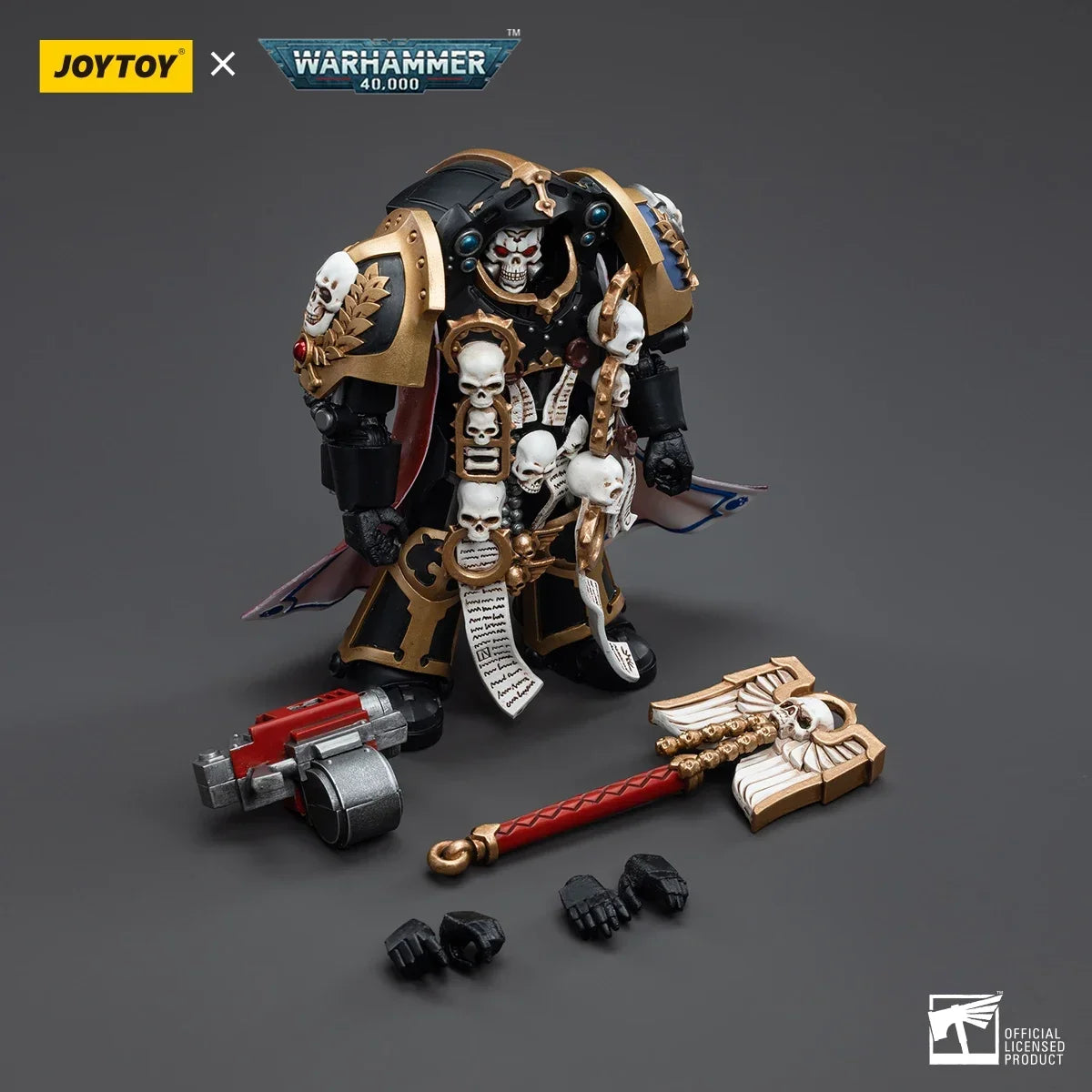 JOYTOY  40K Ultramarines Terminator Chaplain Brother Vaniu 1:18 Action Figure,Collection Model Toys Gift for Adults