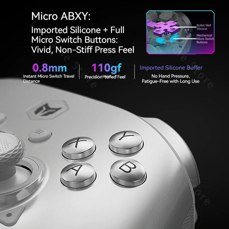 BIGBIGWON Rainbow3 Game Controllers Wireless Bluetooth Gamepads With 1000mAh Battery Life 3.5mm Audio Interface For PC Switch