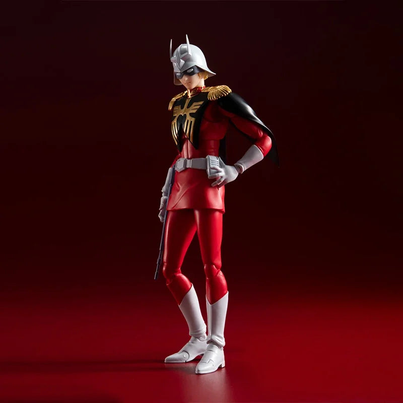 In Stock Genuine Bandai Mobile Suit Gundam Model Kit SHF Char Aznable Anime Action Figure Collection Finished Model Toys Gifts