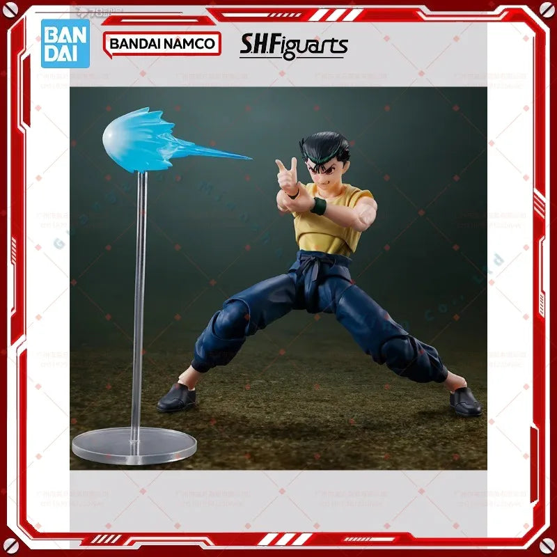 Original Bandai S.H.Figuarts SHF Yu Yu Hakusho YUSUKE URAMESHI Figure Finished Model kit  Anime full Action Toy Gift for kid set
