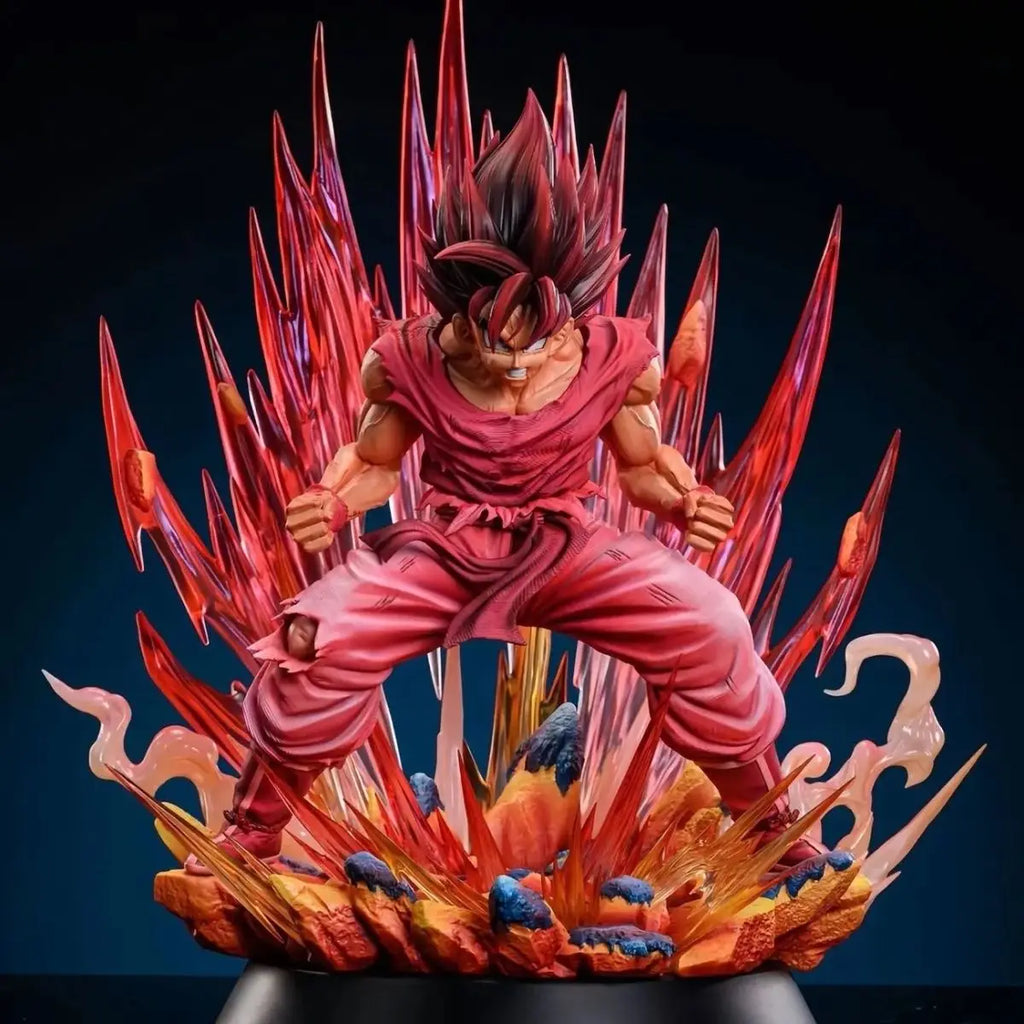 Goku Kaioken  Dragon BallZ The Fourth Form SSj3 Broly 14.96Inch/36cm Can Move Roar Anime PVC Outbreak Figure Toys Gifts
