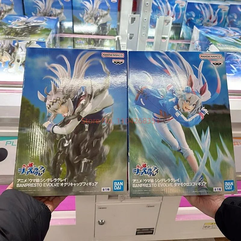 Bandai In Stock Banpresto Original Anime Evolve Umamusume Tamamo Cross Oguri Cap Anime Action Figure Model Toys Collection Gift