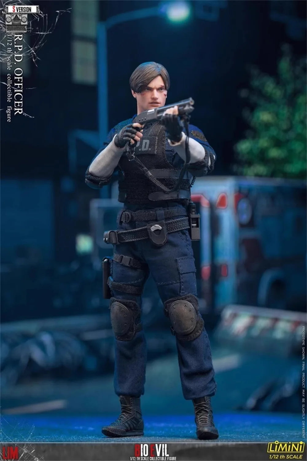 1/12 LIMTOYS Resident Of The Evil Lyon BIO EVIL-RPD Handsome Guy Officer Game Elements S Version 2 Head Full Set Gift