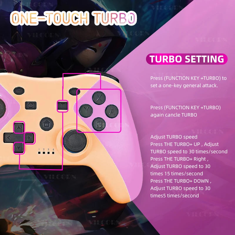 Wireless Gamepad Bluetooth Controller Compatible with Switch/Switch Oled/Switch Lite for PC Control Android/IOS Phone