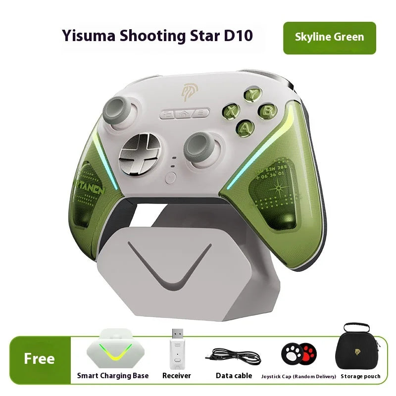Yisuma Meteor D10 Wireless Game Controller TMR Joystick For PC SteamSwitch2 Bluetooth Mobile Elite Handle Fast Response
