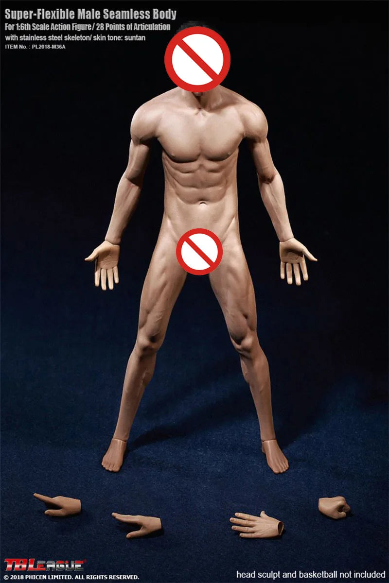 TBLeague 1/6 Phicen M30 M31 M32 M33 M34 M35 M36 Steel Stainless Skeleton Super Flexible Seamless Male Man Figure Suntan Body