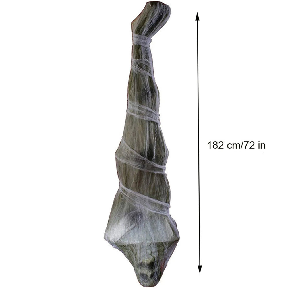 Halloween 72 Inch Life Size Hanging Creepy Cocoons Corpse Upside Down Ghost Scary Mummy Decoration Party Home Ornament Props New
