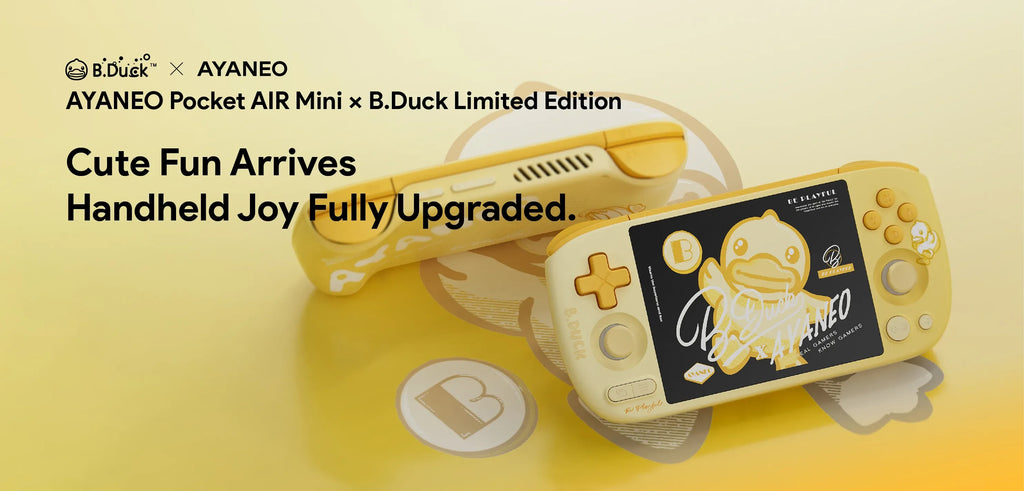 AYANEO Pocket AIR Mini x B.Duck Limited Edition Retro Handheld，Retro Pocket Console 4.2-inch 4:3 Screen with Hall Joysticks 64G