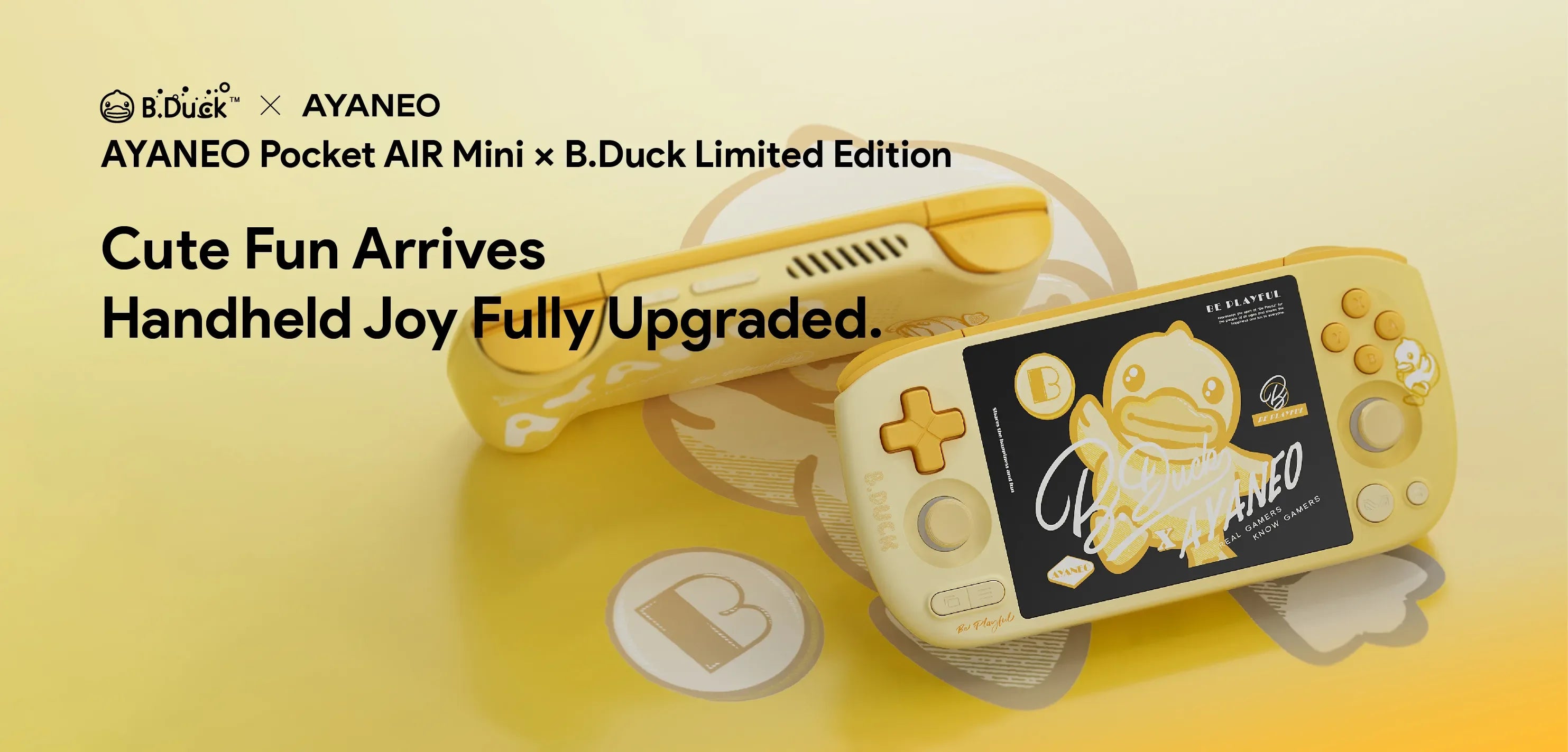 AYANEO Pocket AIR Mini x B.Duck Limited Edition Retro Handheld，Retro Pocket Console 4.2-inch 4:3 Screen with Hall Joysticks 64G