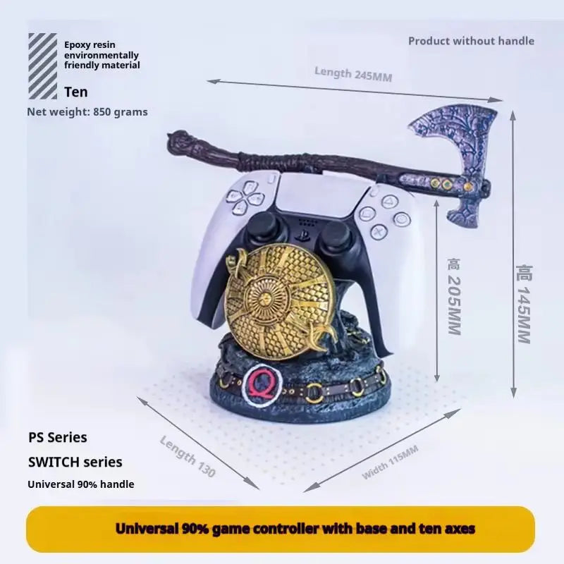 Leviathan Axe Controller Stand Resin Statue Game-Themed Model Accessory for PS4/PS5 Gaming Decoration Joystick Holder