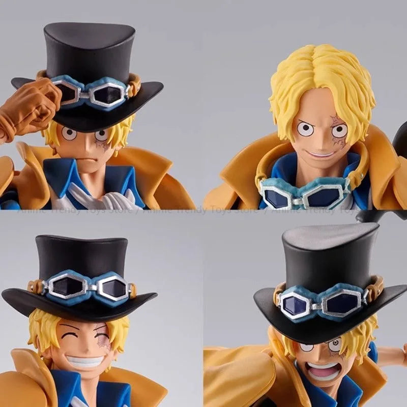 In Stock Original Bandai S.H.Figuarts SHF One Piece Sabo Revolutionary Army Chief of Staff Anime Action Figure Toy Gift Model