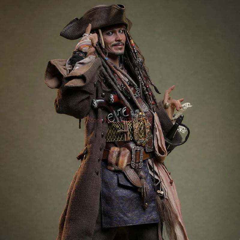 Genuine In Stock Captain Jack 1/6 Movable Action Figure 30cm Jack Pirates Caribbean Collection Ornaments  Model DX37 DX38 DX39