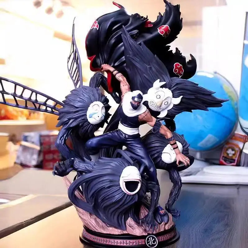 44cm Anime Figure Akatsuki Kakuzu Hidan Battle Ver Model Pvc Collect Desktop Ornament Decorations Holiday Gifts Children Toys