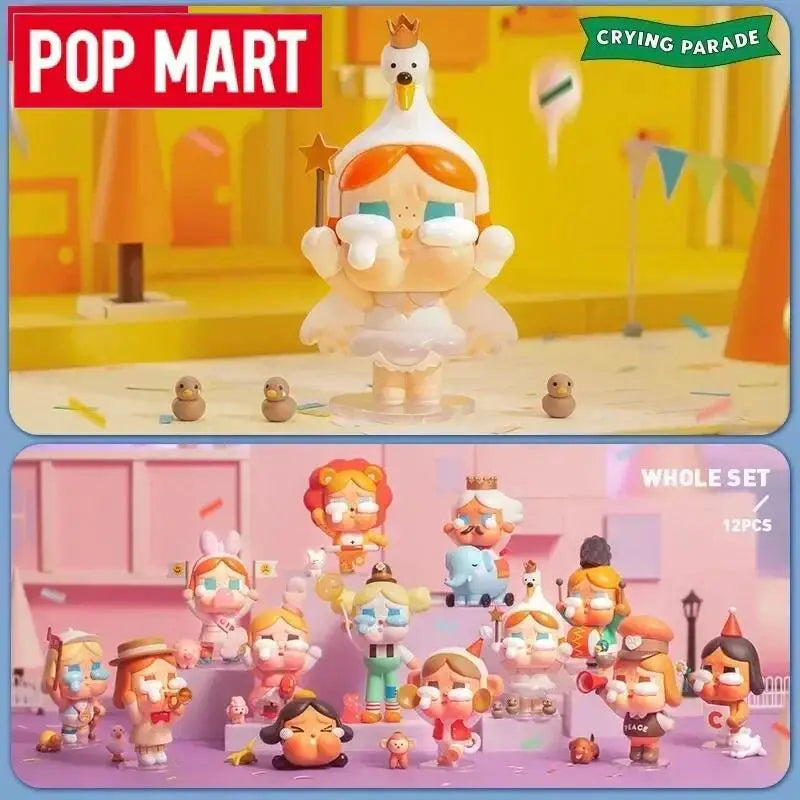 POP MART Crybaby Crying Parade Serie Mystery Box Anime PVC Original Actionfigur Sammlung Modell Desktop Ornamente Puppenspielzeug