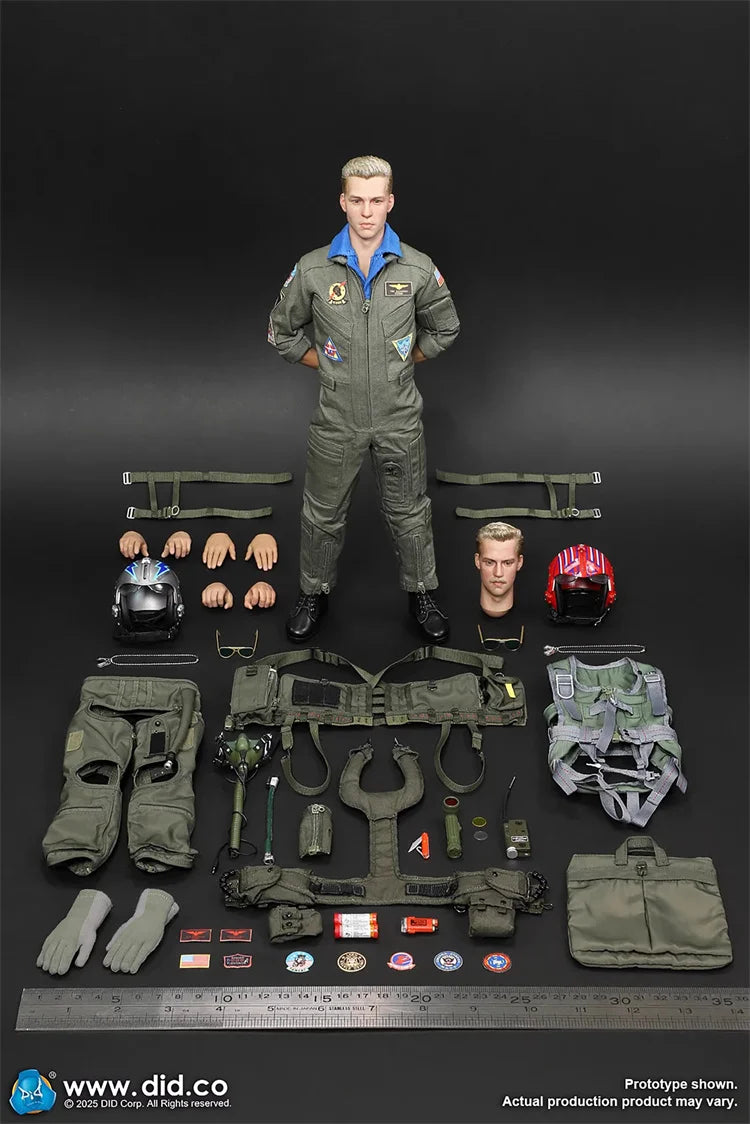 In Stock DID MA80182 US F14 Pilot - Tom and Nick 1/6 Action Figure 12inch Full Set Model Toys Collection
