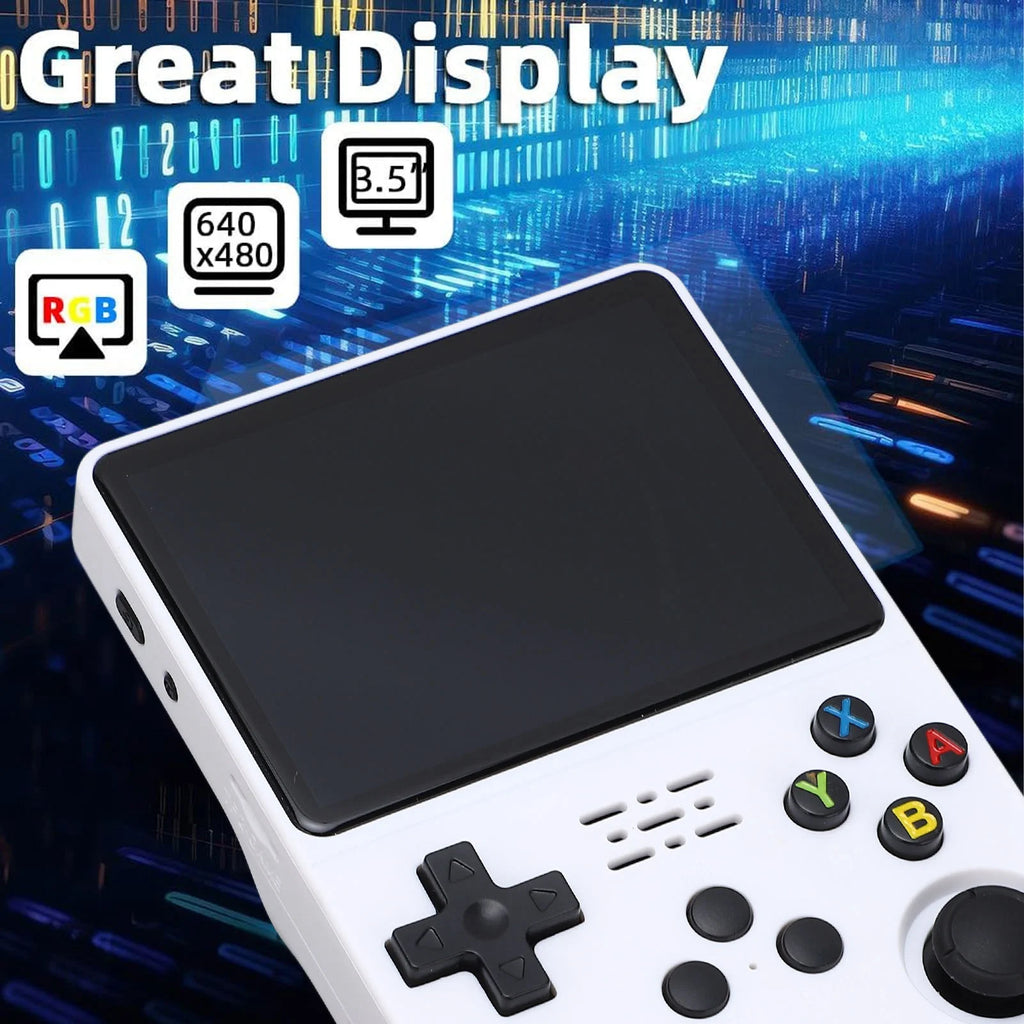 Portable Hand Held Game Console Retro Handheld Game Console 3.5inch 640x480 HD Screen Portable Handheld Video Game Console White