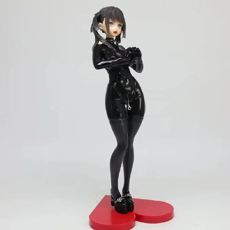 Anime GK Figure Kurokawa Miwa Standing Uniform Anime Girl Latex Bodysuit Statue Domestic Doujin Otaku Desktop Collectible Decor