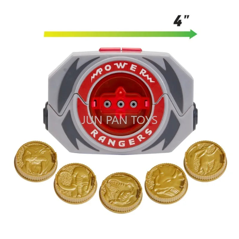 Original Mighty Morphin Power Rangers Re-Ignition Power Morpher with 5 Power Coins Kids Roleplay Boy Toys Lights Over 40+ Sounds